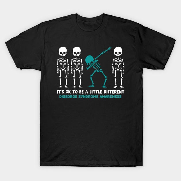 Digeorge Syndrome Awareness It's Ok To Be A Little Different - Dancing Skeletons Happy Halloween Day T-Shirt by BoongMie